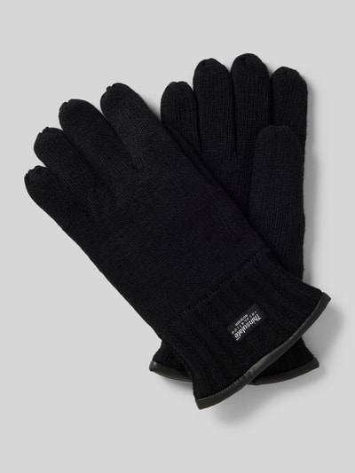 Peek & Cloppenburg EEMHandschuhe aus Wolle mit Label-Detail Modell 'THINSULATE' in black