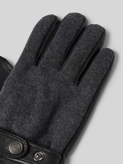 Peek & Cloppenburg EEMHandschuhe Aus Ziegenleder Mit Label-Detail In Anthrazit