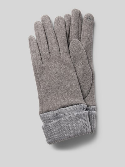 Peek & Cloppenburg EEMHandschuhe mit gerippten Abschlüssen in mittelgrau melange