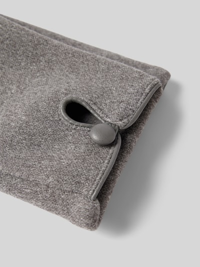 Peek & Cloppenburg EEMHandschuhe Mit Knopfverschluss In Hellgrau Melange