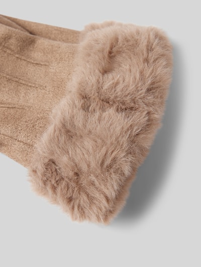 Peek & Cloppenburg EEMHandschuhe Mit Kunstfellbesatz In Taupe