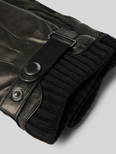 Peek & Cloppenburg EEMLederhandschuhe Mit Verstellbarem Verschluss In Black