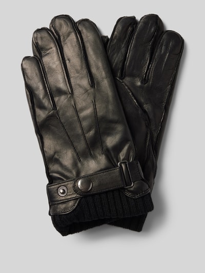 Peek & Cloppenburg EEMLederhandschuhe mit verstellbarem Verschluss in black