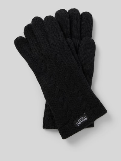 Peek & Cloppenburg EEMWollhandschuhe mit Label-Patch in black