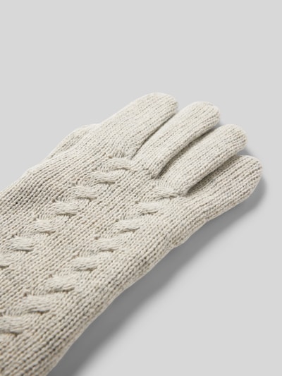 Peek & Cloppenburg EEMWollhandschuhe Mit Label-Patch In Taupe