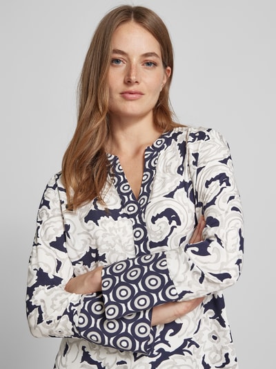 Peek & Cloppenburg Emily Van Den BerghBlusenshirt Mit V-Ausschnitt In Dunkelblau