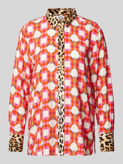 Peek & Cloppenburg Emily Van Den BerghRegular Fit Bluse Aus Viskose Mit Umlegekragen In Pink