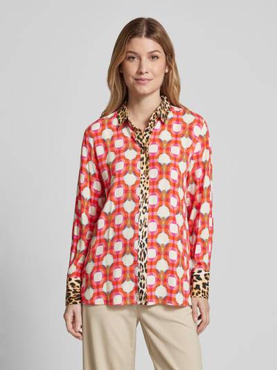 Peek & Cloppenburg Emily Van Den BerghRegular Fit Bluse Aus Viskose Mit Umlegekragen In Pink