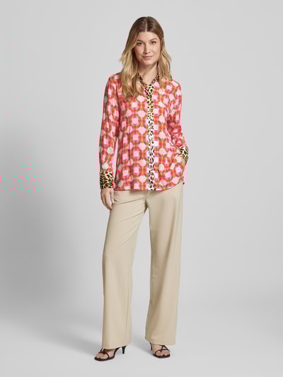 Peek & Cloppenburg Emily Van den BerghRegular Fit Bluse aus Viskose mit Umlegekragen in pink