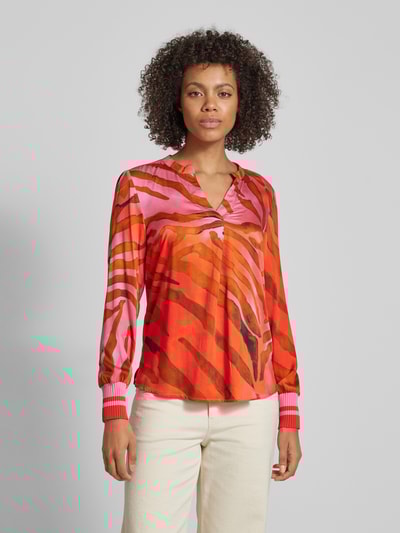 Peek & Cloppenburg Emily Van Den BerghRegular Fit Bluse Mit V-Ausschnitt In Pink