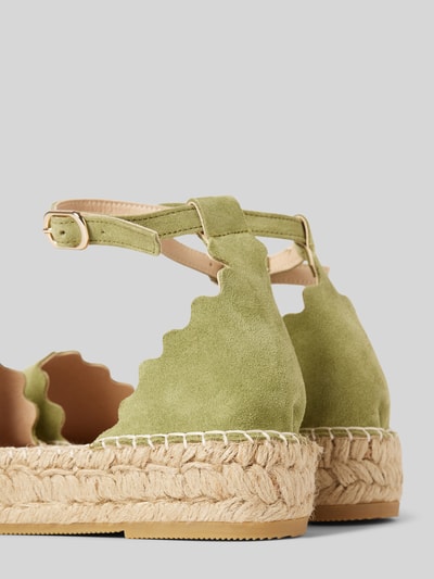 Peek & Cloppenburg EspadrijSandalen Aus Leder Mit Dornschließe Modell 'LYON' In Lind