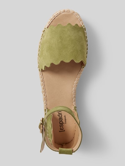 Peek & Cloppenburg EspadrijSandalen Aus Leder Mit Dornschließe Modell 'LYON' In Lind