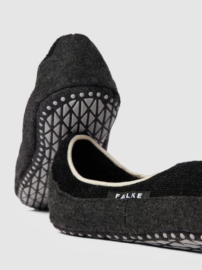 Peek & Cloppenburg FalkeHausschuhe Aus Schurwoll-Mix Mit Logo-Detail Modell 'COSYSHOE' In Anthrazit Melange