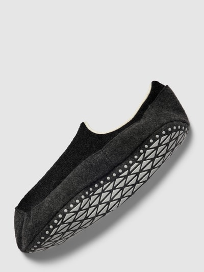 Peek & Cloppenburg FalkeHausschuhe aus Schurwoll-Mix mit Logo-Detail Modell 'COSYSHOE' in anthrazit melange