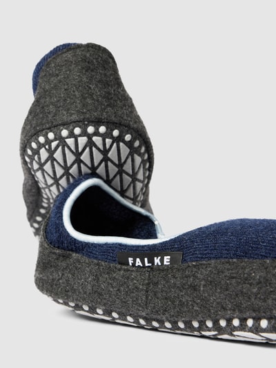 Peek & Cloppenburg FalkeHausschuhe Aus Schurwoll-Mix Mit Logo-Detail Modell 'COSYSHOE' In Blau Melange