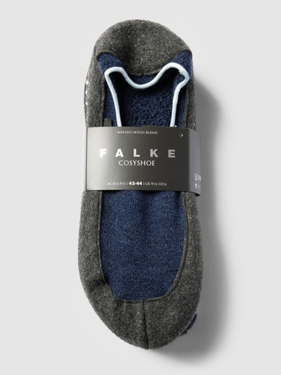 Peek & Cloppenburg FalkeHausschuhe Aus Schurwoll-Mix Mit Logo-Detail Modell 'COSYSHOE' In Blau Melange
