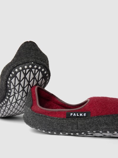 Peek & Cloppenburg FalkeHausschuhe Aus Schurwoll-Mix Modell 'COSYSHOE' In Bordeaux Melange