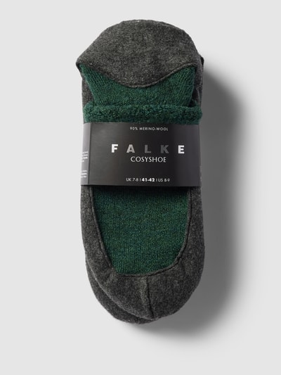 Peek & Cloppenburg FalkeSocken Mit Elastischem Rippenbündchen Modell 'COSYSHOES' In Dunkelgruen Melange