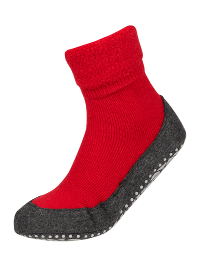 Peek & Cloppenburg FalkeSocken mit elastischem Rippenbündchen Modell 'COSYSHOES' in rot