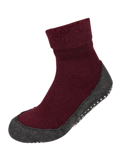 Peek & Cloppenburg FalkeSocken mit elastischem Rippenbündchen Modell 'COSYSHOES' in bordeaux