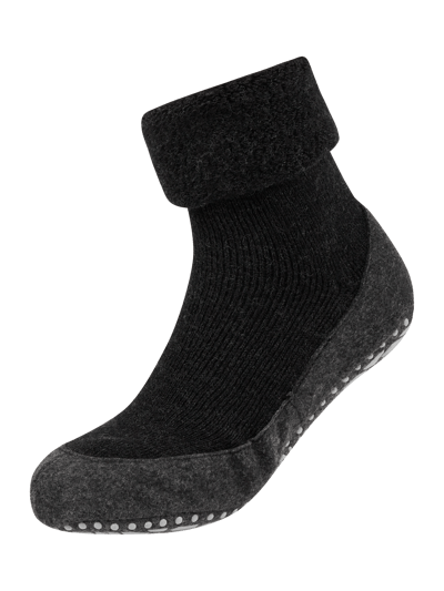 Peek & Cloppenburg FalkeSocken mit elastischem Rippenbündchen Modell 'COSYSHOES' in anthrazit melange