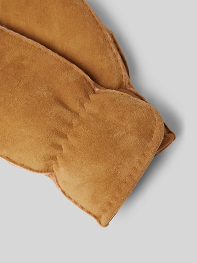 Peek & Cloppenburg FI.NELederfäustlinge Mit Ziernaht In Cognac