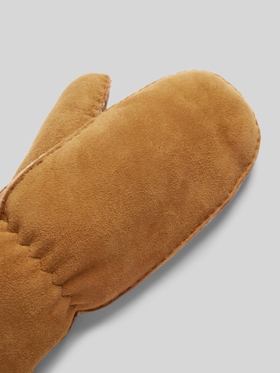 Peek & Cloppenburg FI.NELederfäustlinge Mit Ziernaht In Cognac