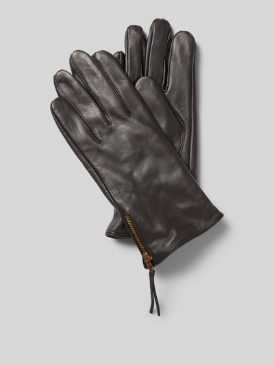 Peek & Cloppenburg FI.NELederhandschuhe mit Reißverschluss in dunkelbraun