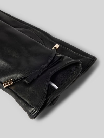 Peek & Cloppenburg FI.NELederhandschuhe Mit Schleifen-Detail In Black