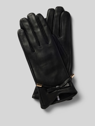 Peek & Cloppenburg FI.NELederhandschuhe mit Schleifen-Detail in black