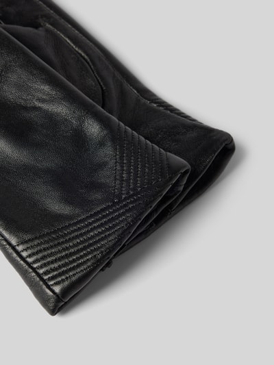 Peek & Cloppenburg FI.NELederhandschuhe Mit Strukturmuster In Black