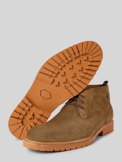 Peek & Cloppenburg Floris Van BommelLederboots Mit Label-Badge Modell 'De Karper' In Oliv