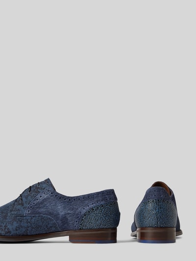 Peek & Cloppenburg Floris Van BommelLederderby Mit Strukturmuster Modell 'De Stapper' In Marine