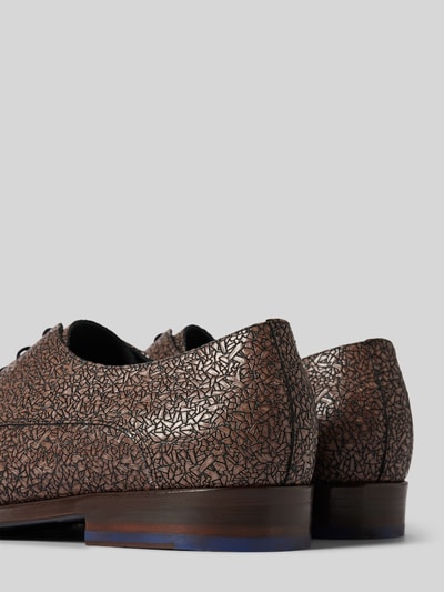 Peek & Cloppenburg Floris Van BommelSchnürschuhe Us Leder Mit Label-Detail In Taupe
