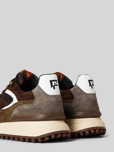 Peek & Cloppenburg Floris Van BommelSneaker Aus Leder Mit Schnürung Modell 'Noppi' In Mittelbraun