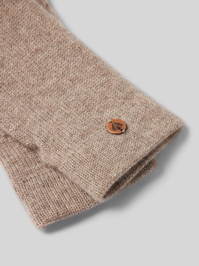 Peek & Cloppenburg FraasKaschmirhandschuhe Mit Logo-Applikation In Beige