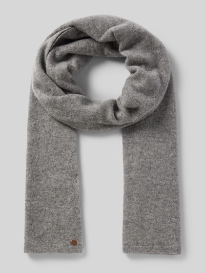Peek & Cloppenburg FraasSchal aus reinem Kaschmir mit Label-Detail in mittelgrau