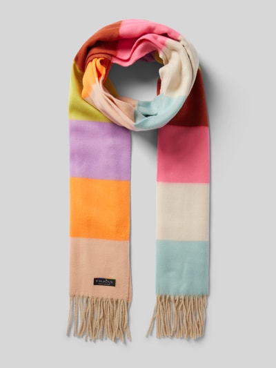 Peek & Cloppenburg FraasSchal mit Label-Patch Modell 'Cashmink' in orange melange