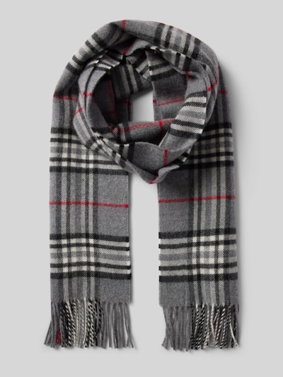 Peek & Cloppenburg FraasWollschal mit Fransen Modell 'Fraasberry' in mittelgrau