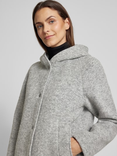 Peek & Cloppenburg Fuchs SchmittJacke Mit Kapuze In Hellgrau Melange