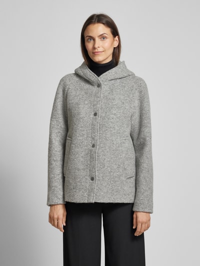 Peek & Cloppenburg Fuchs SchmittJacke Mit Kapuze In Hellgrau Melange