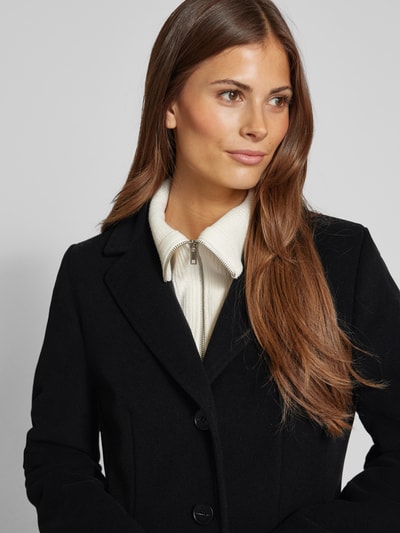 Peek & Cloppenburg Fuchs SchmittKörpernah Geschnittener Wollmantel Mit Kaschmiranteil Pattentaschen In Black