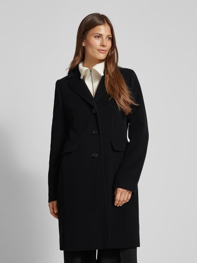 Peek & Cloppenburg Fuchs SchmittKörpernah Geschnittener Wollmantel Mit Kaschmiranteil Pattentaschen In Black