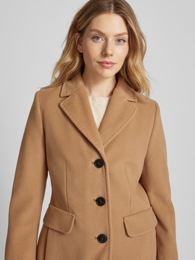 Peek & Cloppenburg Fuchs SchmittKörpernah Geschnittener Wollmantel Mit Kaschmiranteil Pattentaschen In Camel