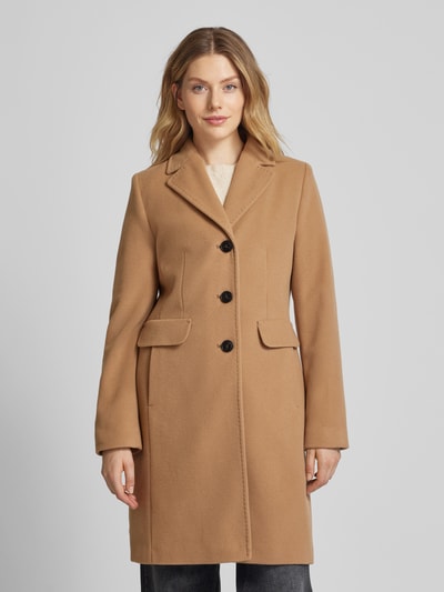 Peek & Cloppenburg Fuchs SchmittKörpernah Geschnittener Wollmantel Mit Kaschmiranteil Pattentaschen In Camel