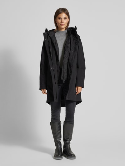 Peek & Cloppenburg Fuchs SchmittMantel mit Kapuze in black Peek & Cloppenburg Fuchs SchmittMantel mit Kapuze in black