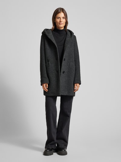 Peek & Cloppenburg Fuchs SchmittMantel mit Strukturmuster in anthrazit melange