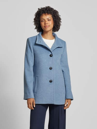 Peek & Cloppenburg Fuchs SchmittWolljacke Mit Stehkragen Und Knopfverschluss In Bleu