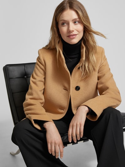 Peek & Cloppenburg Fuchs SchmittWolljacke Mit Stehkragen Und Knopfverschluss In Camel