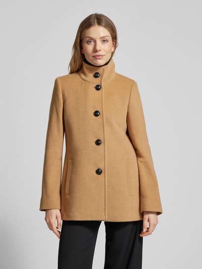 Peek & Cloppenburg Fuchs SchmittWolljacke Mit Stehkragen Und Knopfverschluss In Camel
